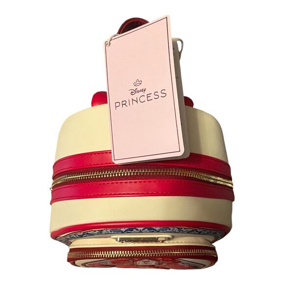 Loungefly Disney Beauty & the Beast Belle Stained Glass Portrait Backpack NWT main image 5